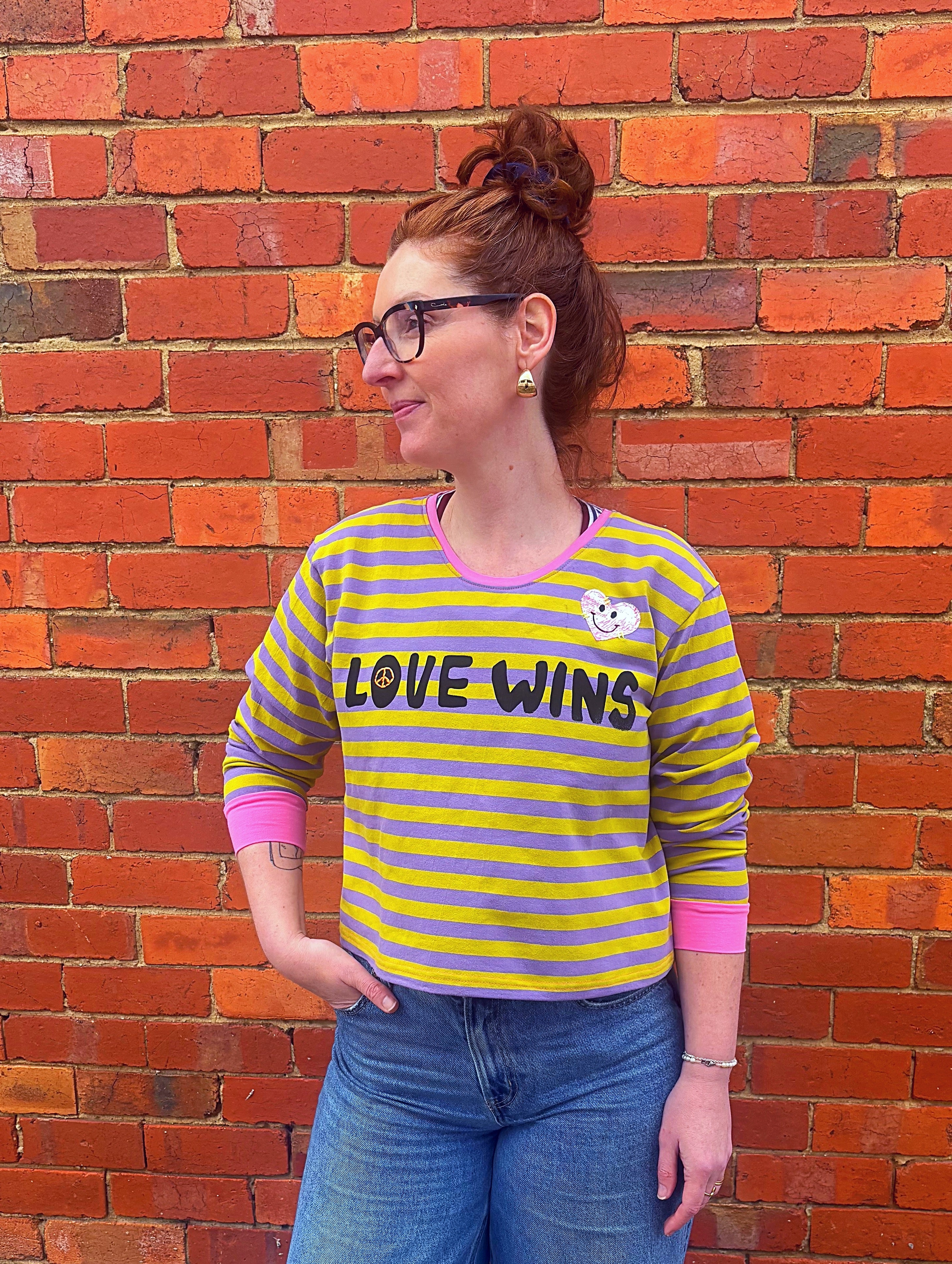 Love Wins Cropped Long-sleeve Top