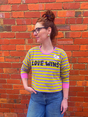 Love Wins Cropped Long-sleeve Top